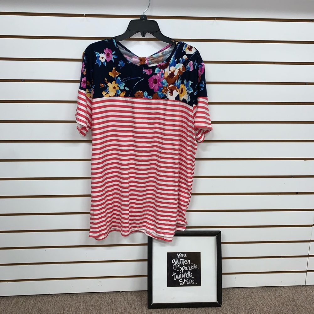 Stretchy Mixed Print T